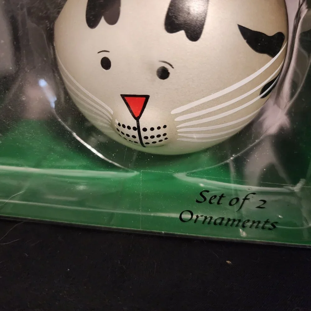 2/$15 Cute Double Cat Christmas Ornaments - Large, Brand New - Picture 2 of 6